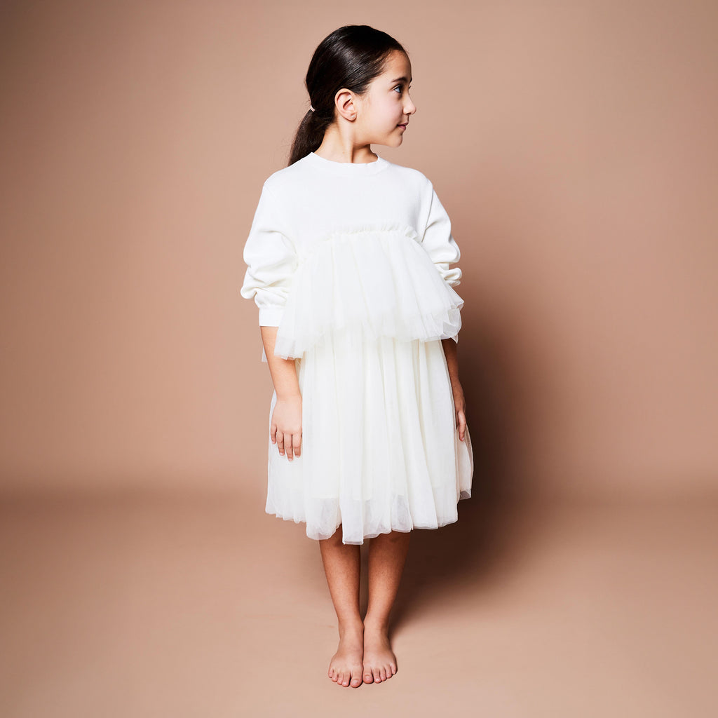 فستان الضباب العاجي 